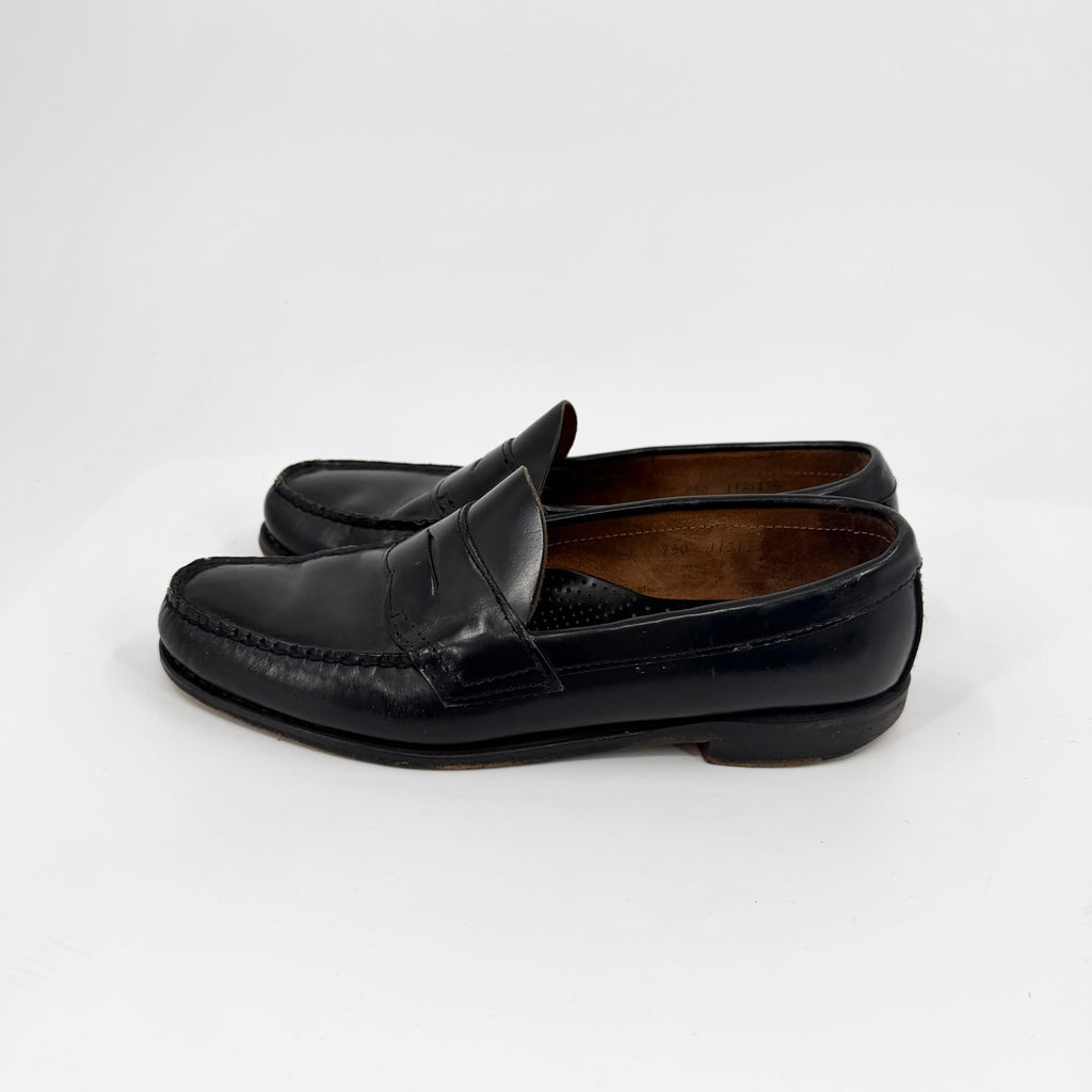 Vintage 80s GH Bass Weejuns Black Genuine Leather Penny Loafers