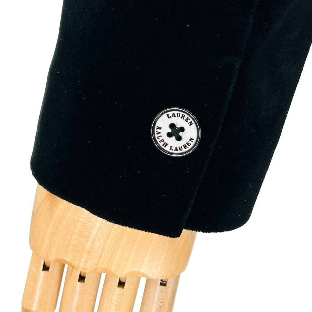 Lauren Ralph Lauren Black Velvet 100% Cotton Notch Lapel Formal Blazer
