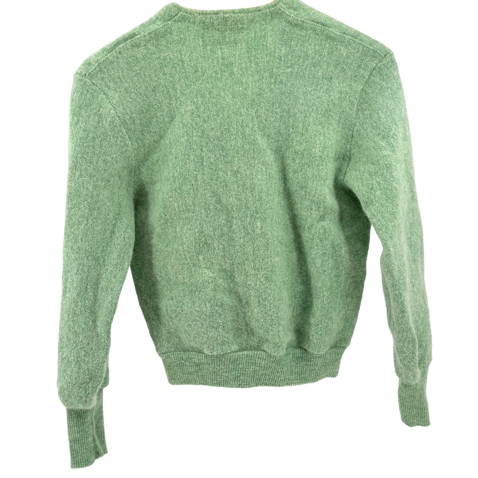 Vintage 60s Arnold Palmer Mint Green Retro Golf Preppy Cardigan Sweater