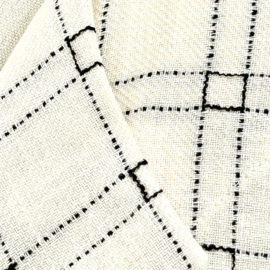 Vintage Jerry Giardelli Cream Black Geometric Open Front Jacket