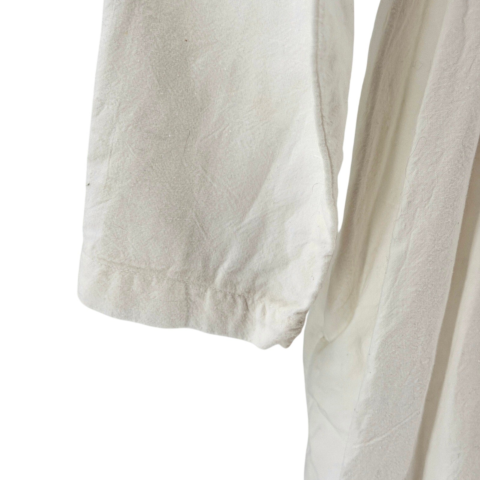 Vintage 90s The J. Peterman Company White Cotton Embroidered Maxi Dress