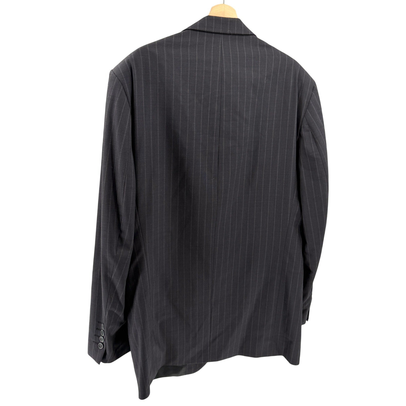 Vintage 90s Claudio Morelli Gray Pinstripe 100% Wool Menswear Blazer Jacket