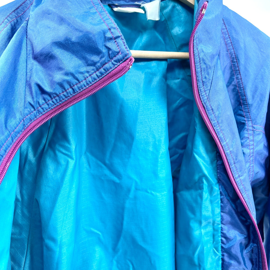 Vintage 90s Nike Blue Iridescent Full Zip Athletic Windbreaker Jacket