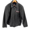 Vintage 90s Planet Hollywood Black Genuine Leather Columbus Bomber Jacket