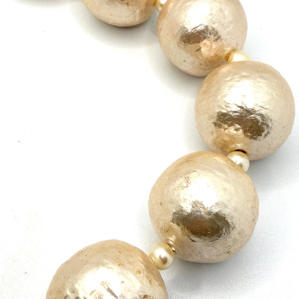 Vintage 90s Mother of Pearl Chunky Oversized Statement Necklace