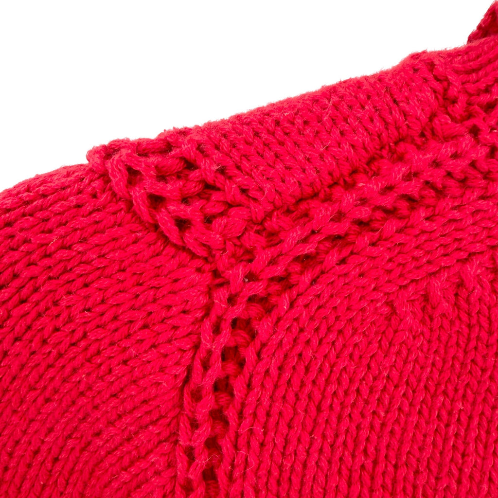 J.Crew Red Navy Blue 100% Cotton Striped Roll Top Mock Neck Sweater