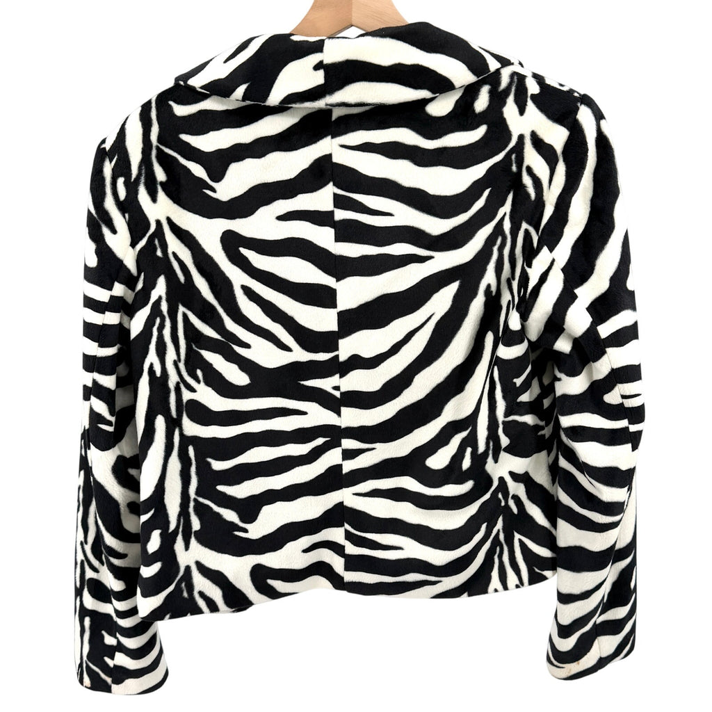 Vintage 90s Focus 2000 Charles Glueck Black White Zebra Mini Skirt Suit Set