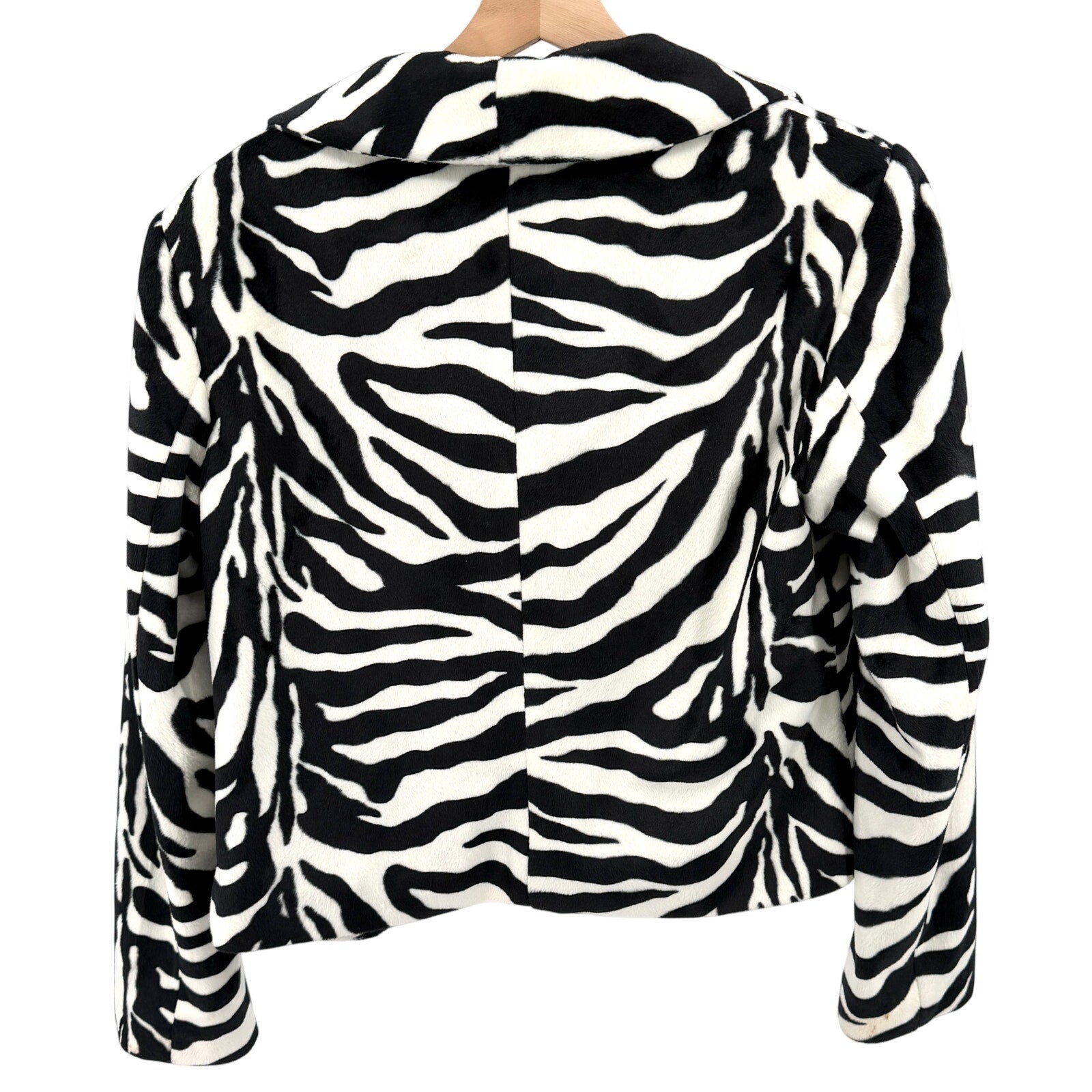 Vintage 90s Focus 2000 Charles Glueck Black White Zebra Mini Skirt Suit Set