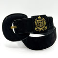 Vintage 90s Liz Claiborne Black Suede Wide Statement Belt