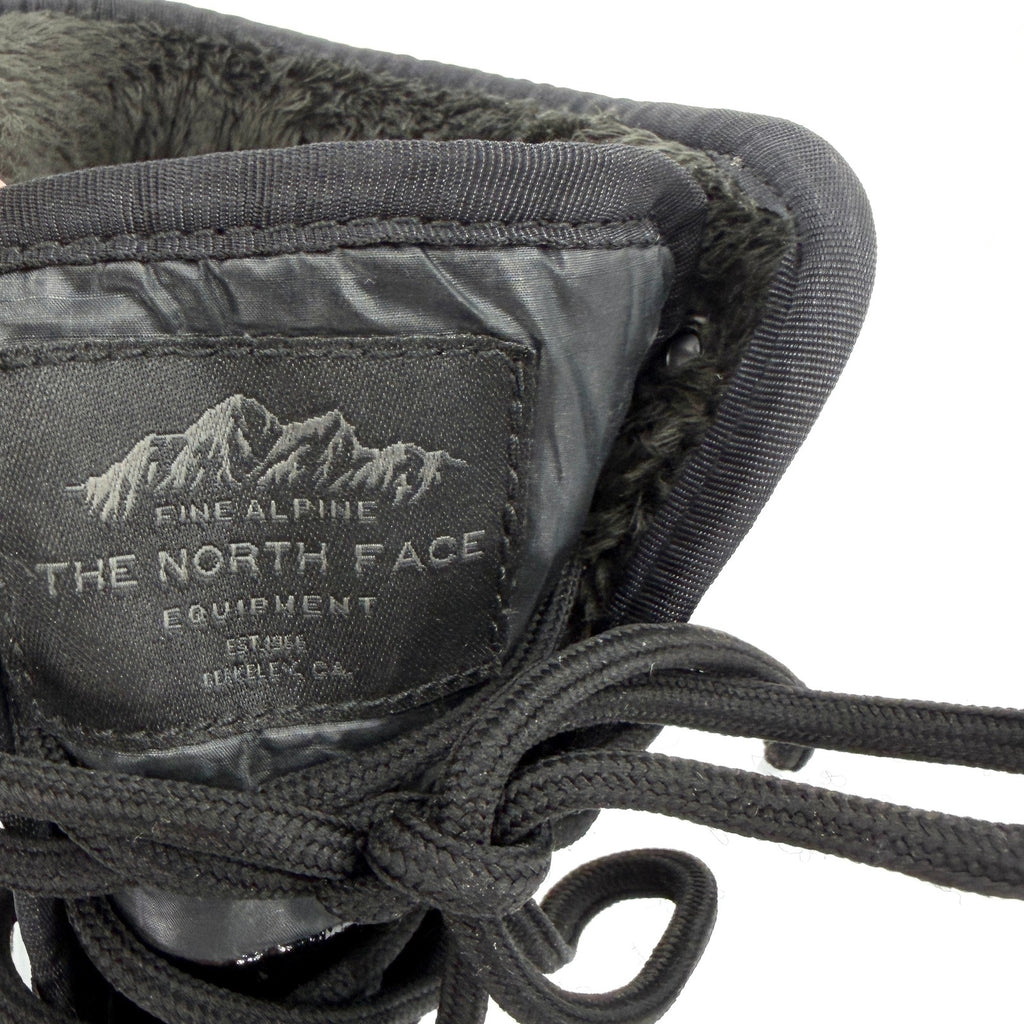 The North Face Black Patent Trim Waterproof Lace Up Snow Boots
