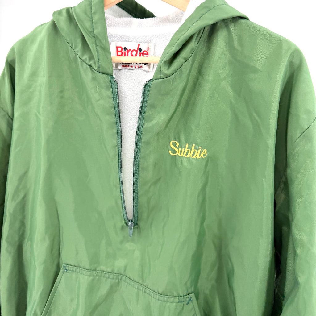 Vintage 80s Birdie by Richard A. Leslie Green Golf Hooded Pullover Jacket