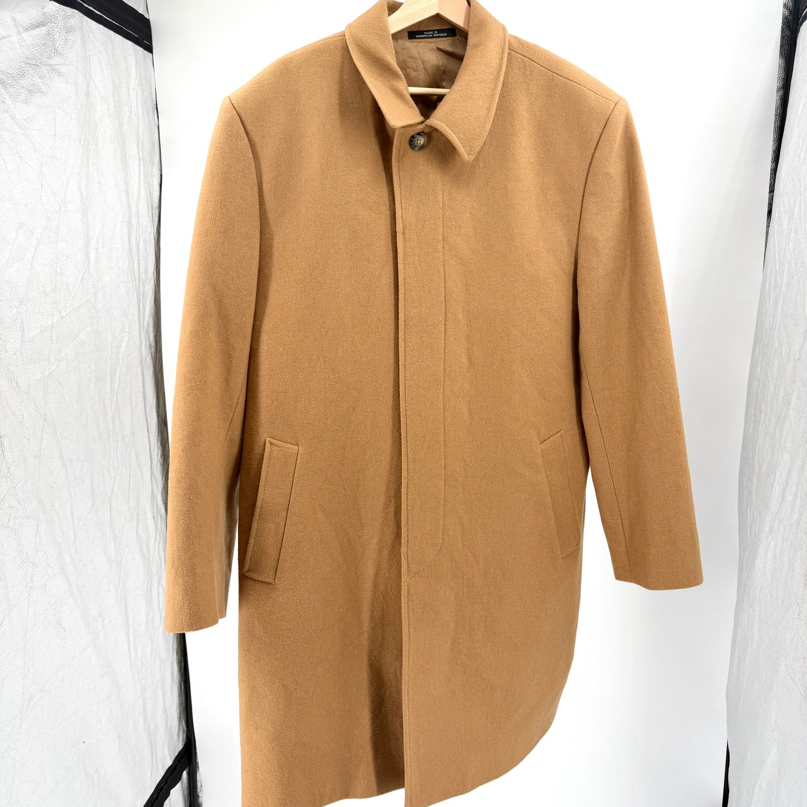 Vintage 90s Towne by London Fog Camel Classic Menswear Overcoat