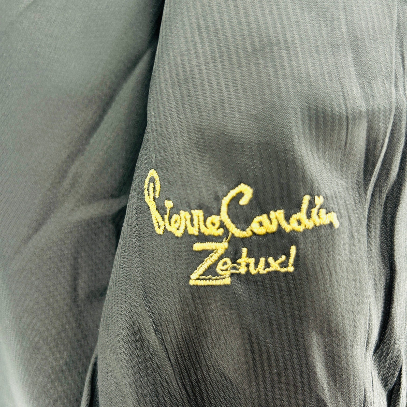 Vintage 80s Pierre Cardin Black Satin Lapel Formal Menswear Tuxedo Jacket