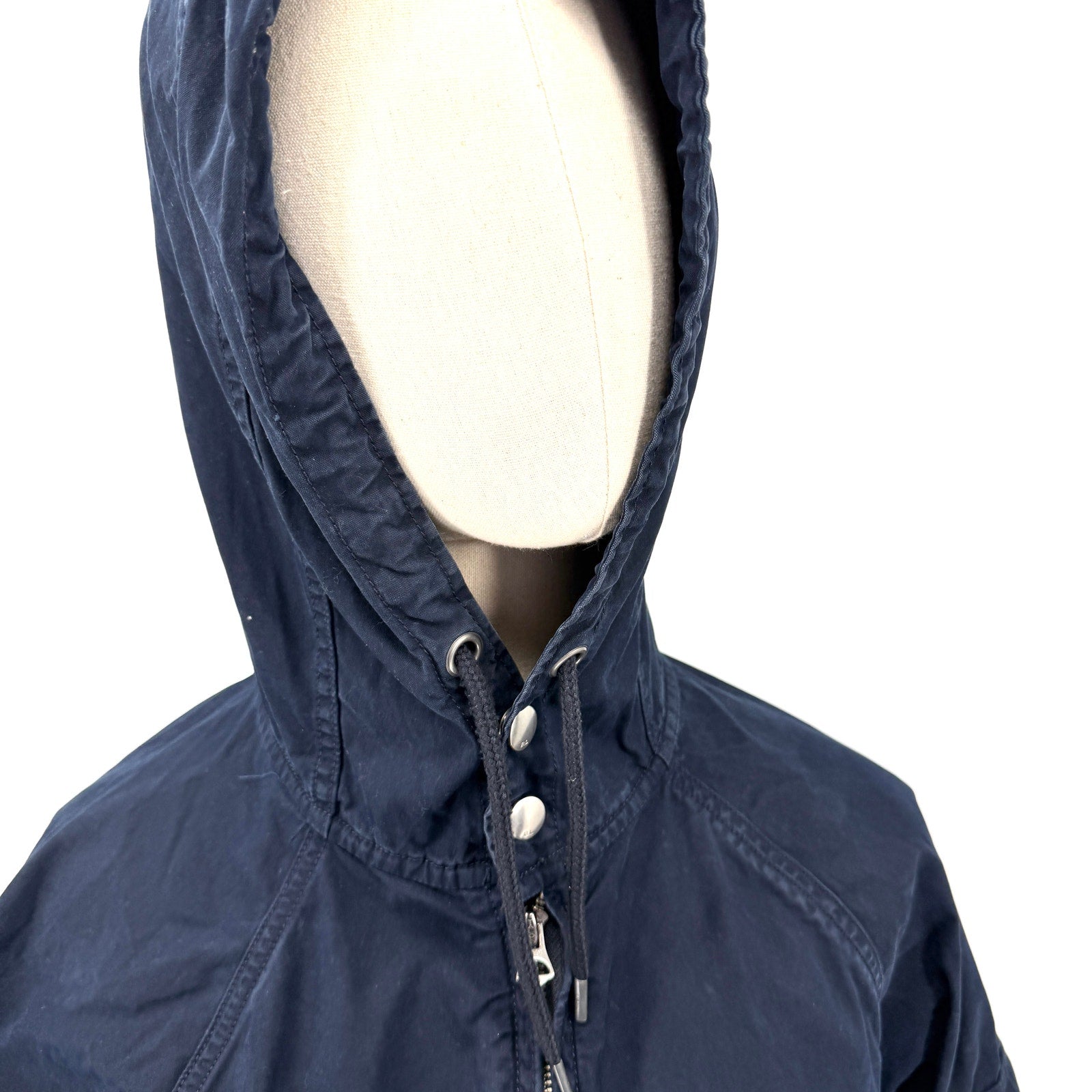 Polo Ralph Lauren Navy Blue Red Pony Logo Hooded Utility Windbreaker Jacket