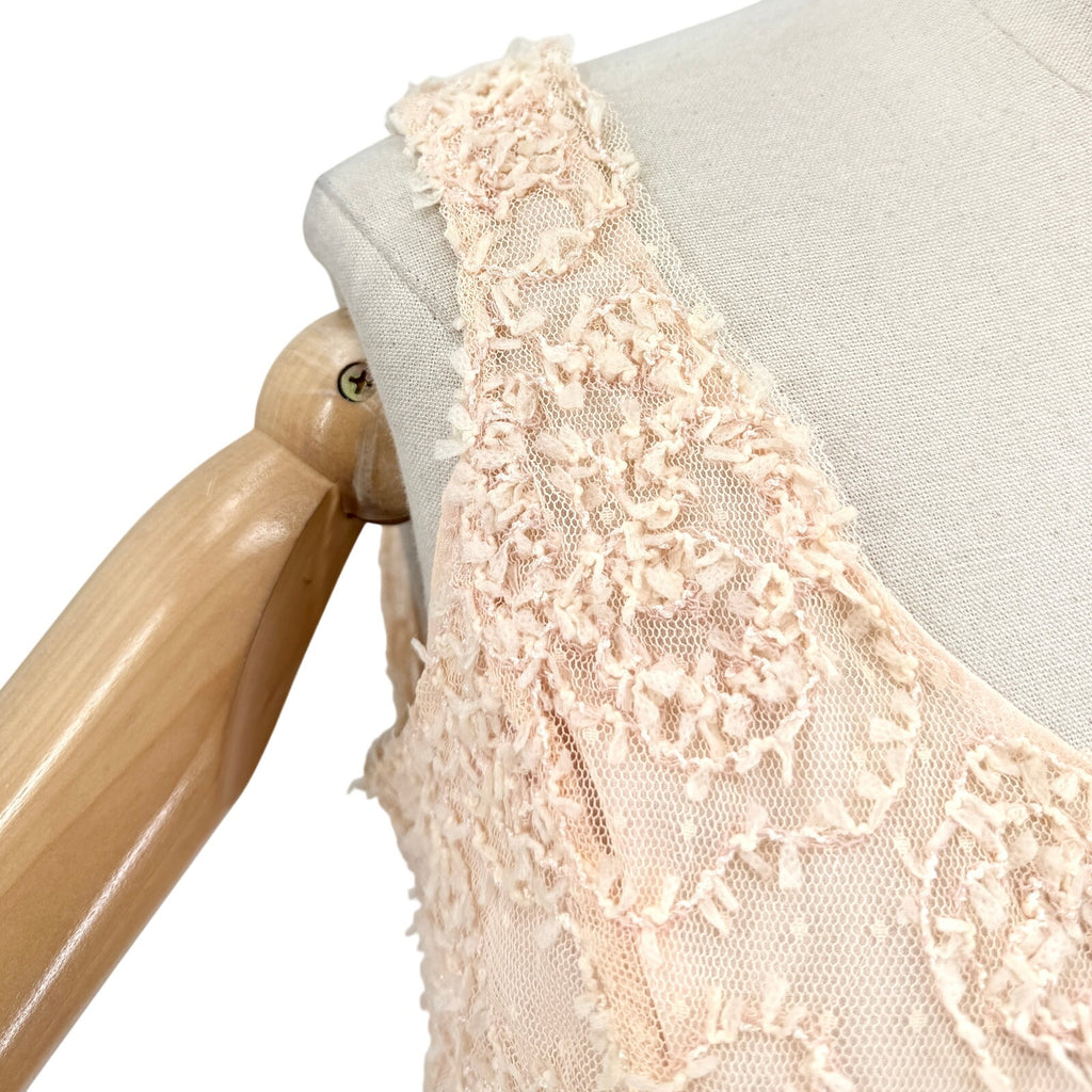 Vintage 90s Albert Nipon Evening Blush Pink Lace Skirt Blouse Set