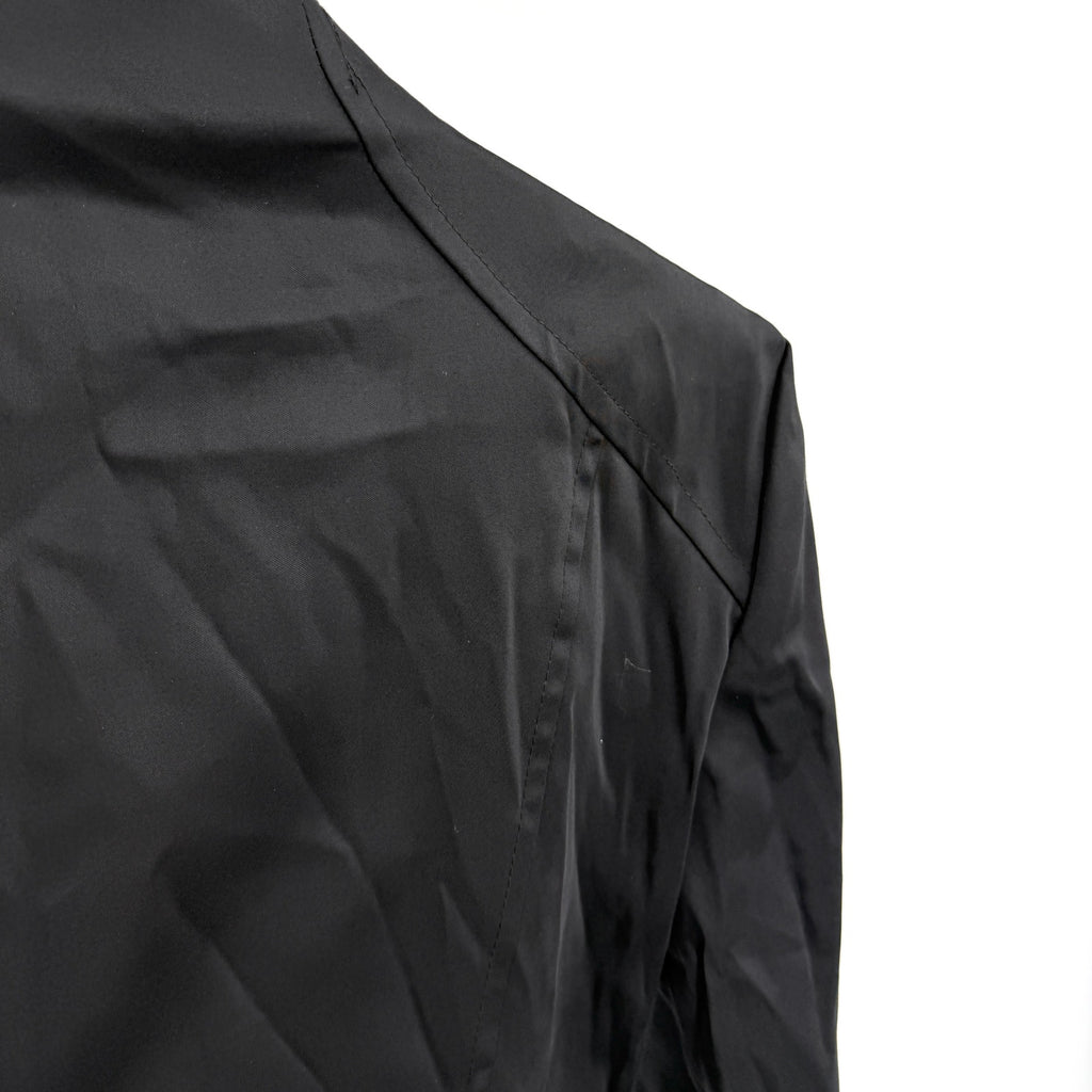 Vintage Y2K Sharagano Black Satin Snakeskin Trim Double Zip Moto Jacket