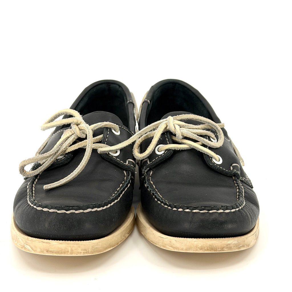 Sebago Navy Blue Genuine Leather Docksides Boat Shoes
