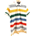 Brooks Brothers Red Fleece White Multicolored Striped 100% Cotton Polo Shirt