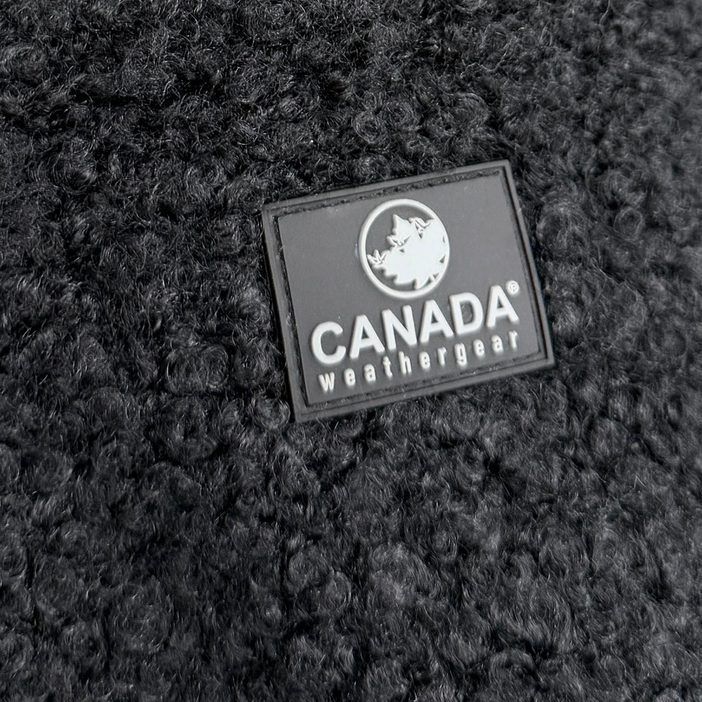 Canada Weather Gear Black Boucle Minimalist Zip Front Collar Cape Jacket