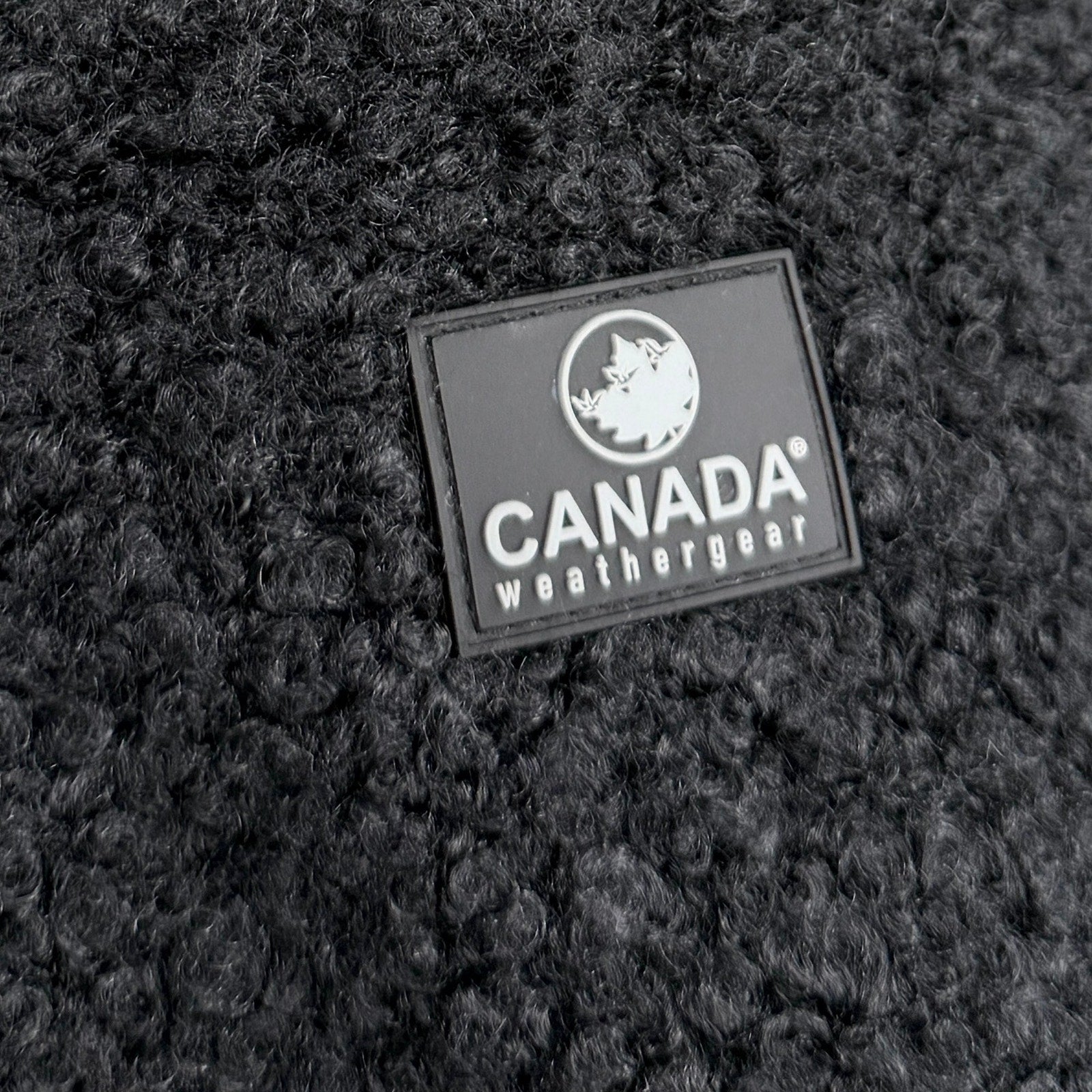 Canada Weather Gear Black Boucle Minimalist Zip Front Collar Cape Jacket