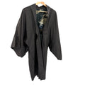 Vintage 50s Gray 100% Silk Mt Fuji Mens Haori Kimono Jacket