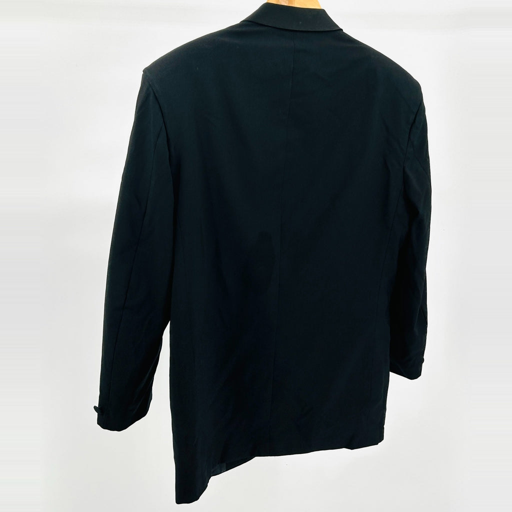 Vintage 80s Pierre Cardin Black Satin Lapel Formal Menswear Tuxedo Jacket