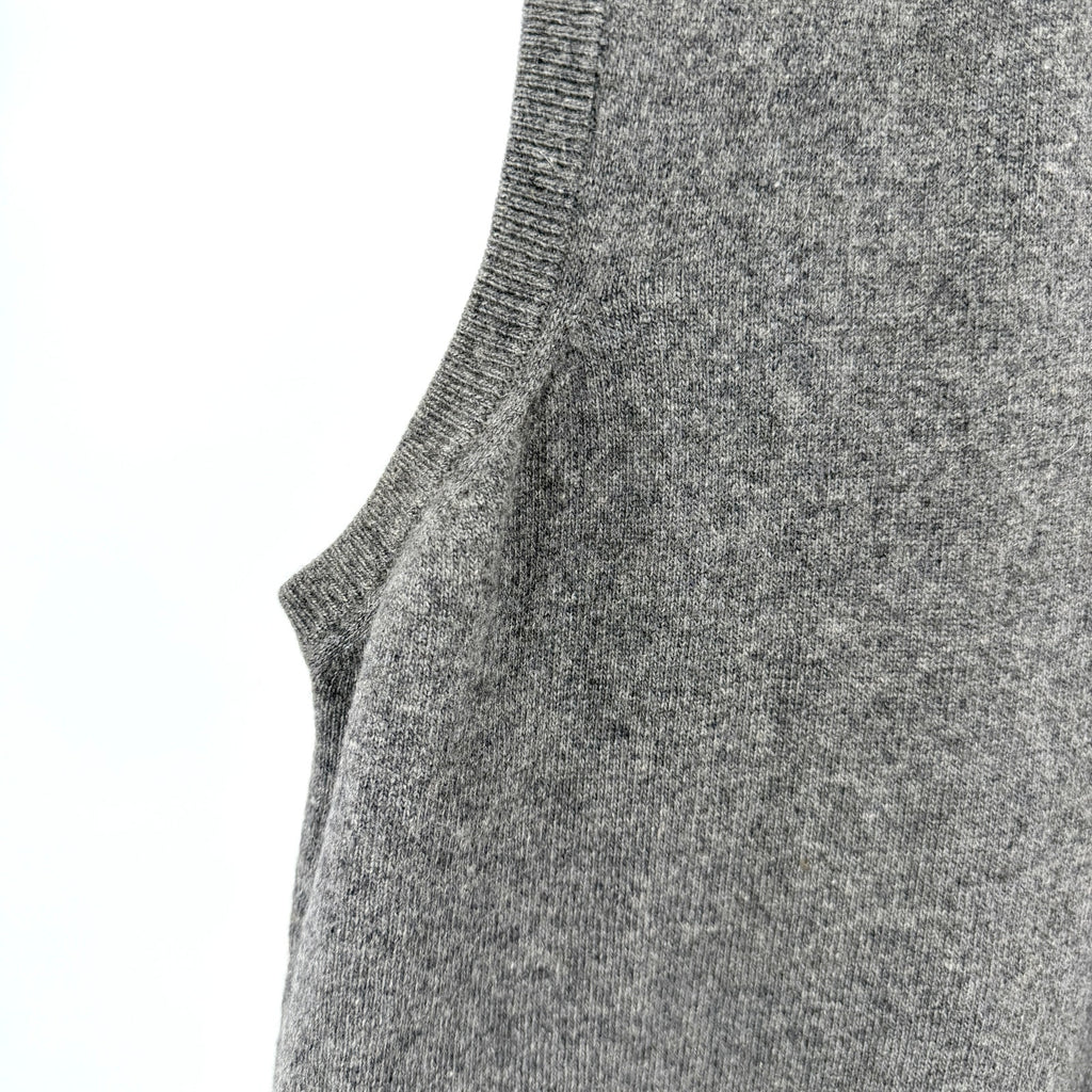 Vintage 80s Pringle of Scotland Grey Cashmere V-Neck Sweater Vest