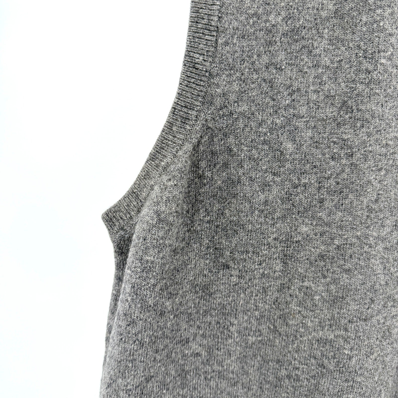 Vintage 80s Pringle of Scotland Grey Cashmere V-Neck Sweater Vest