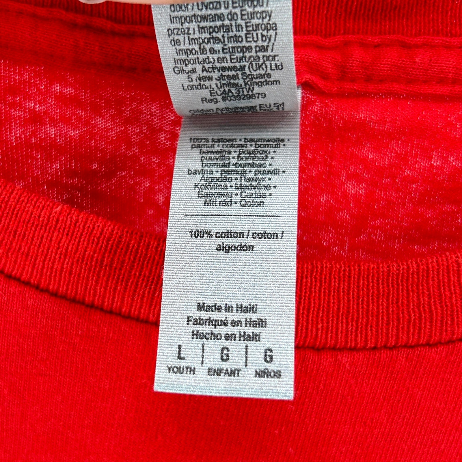 Y2K Miami Dade Police Red Drug Free Graphic 100% Cotton T-Shirt