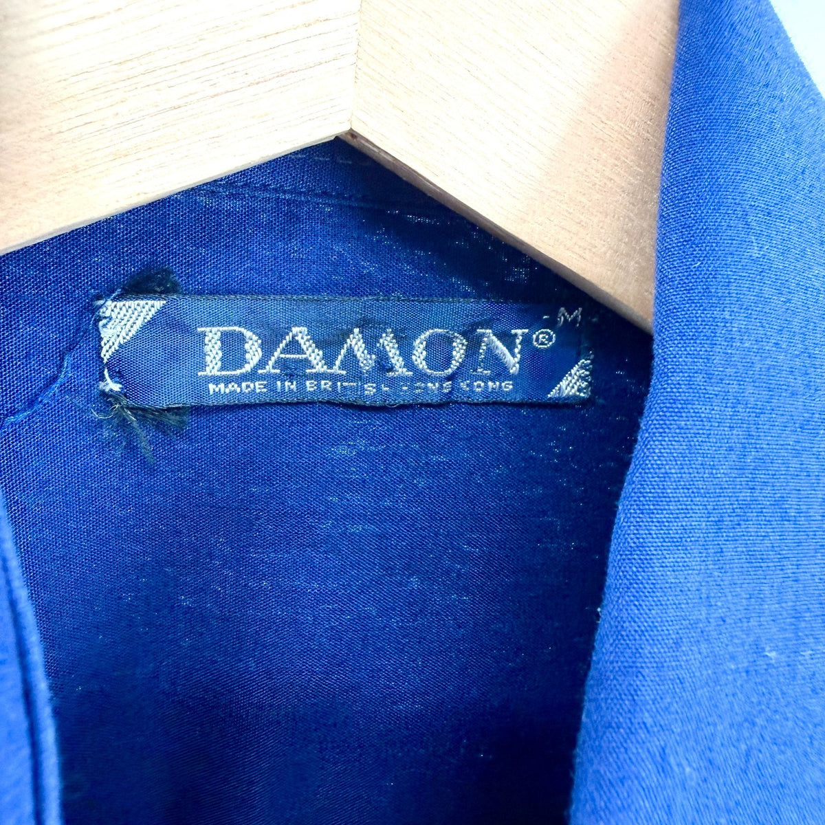 Vintage 70s Damon Blue Military Epaulette Shirt