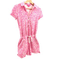 Lilly Pulitzer Pink Floral Heart Print Jersey Knit Romper