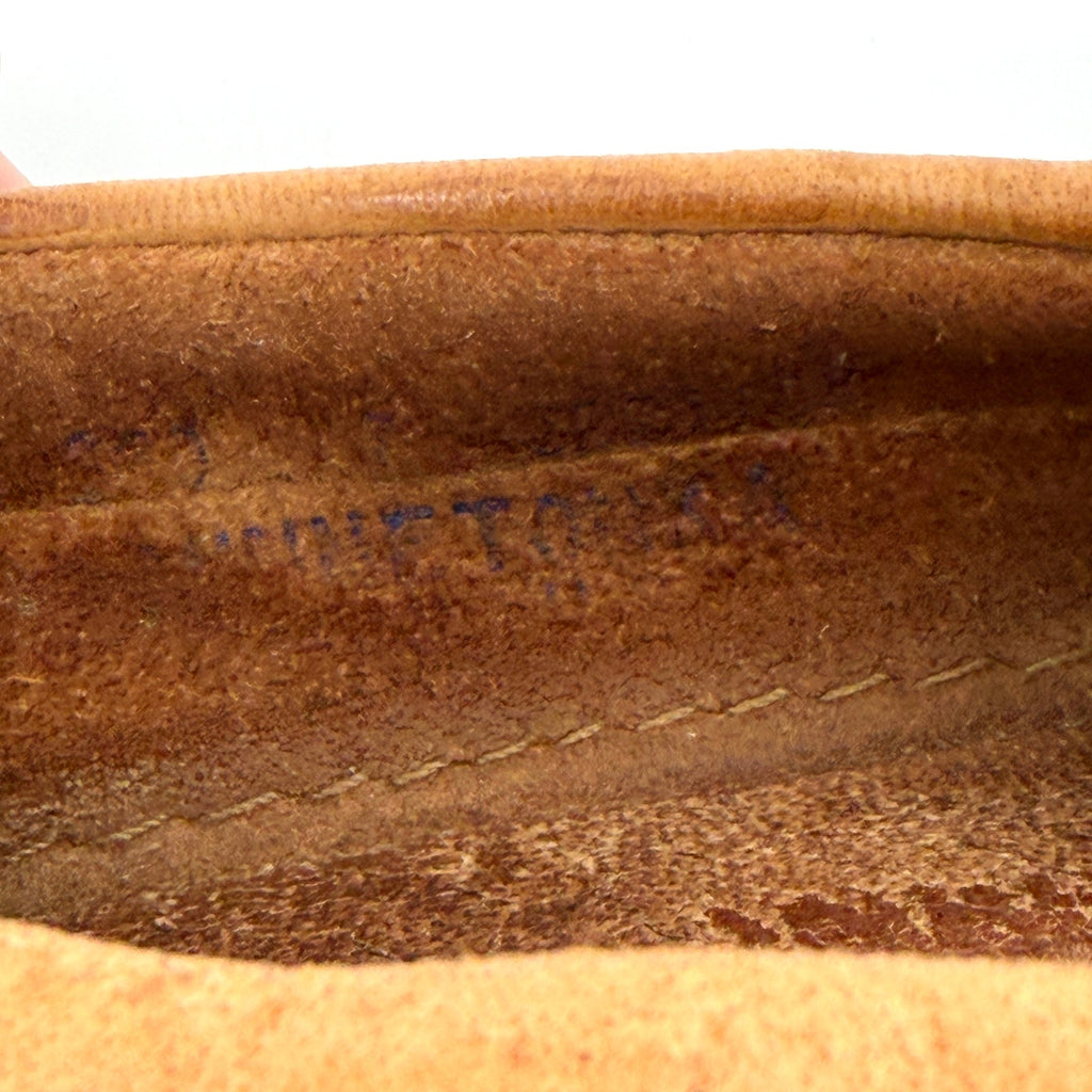 Vintage 90s Minnetonka Tan Genuine Leather Fringe Moccasin Loafers