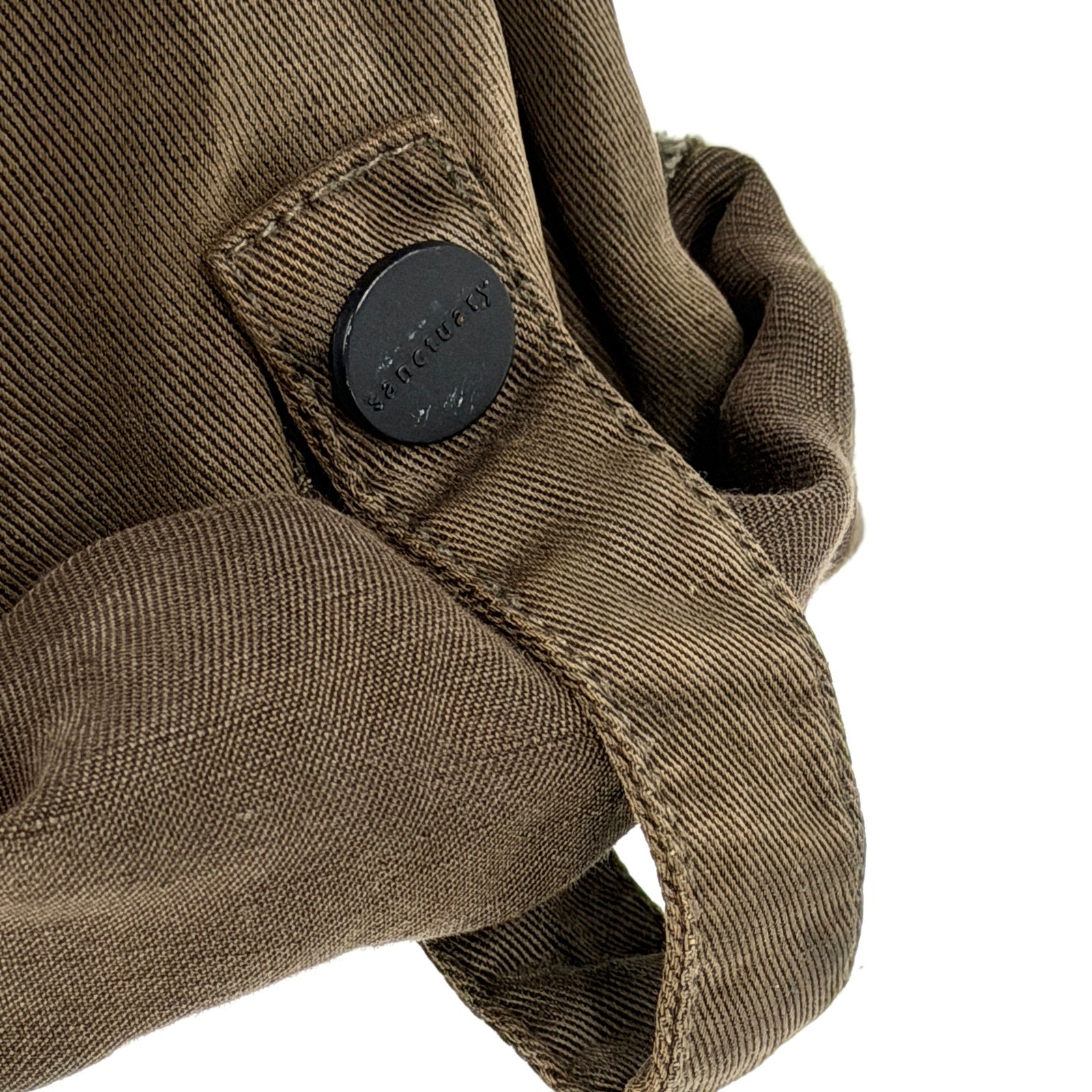 Sanctuary Army Green Olive Utility Field Military Lightweight Jacket