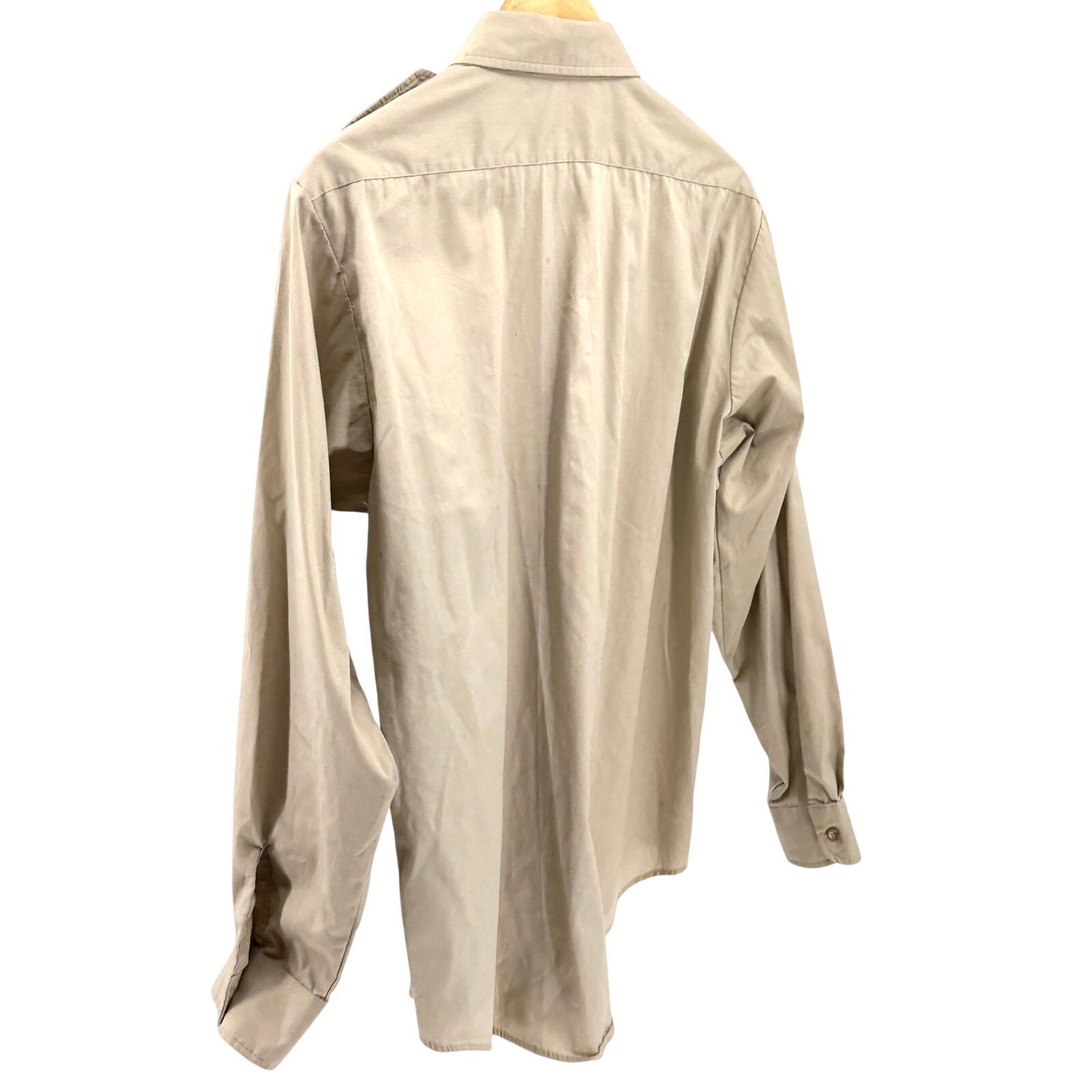 Vintage 80s Tan Genuine Suede Patch Embroidered Duck Hunting Utility Shirt
