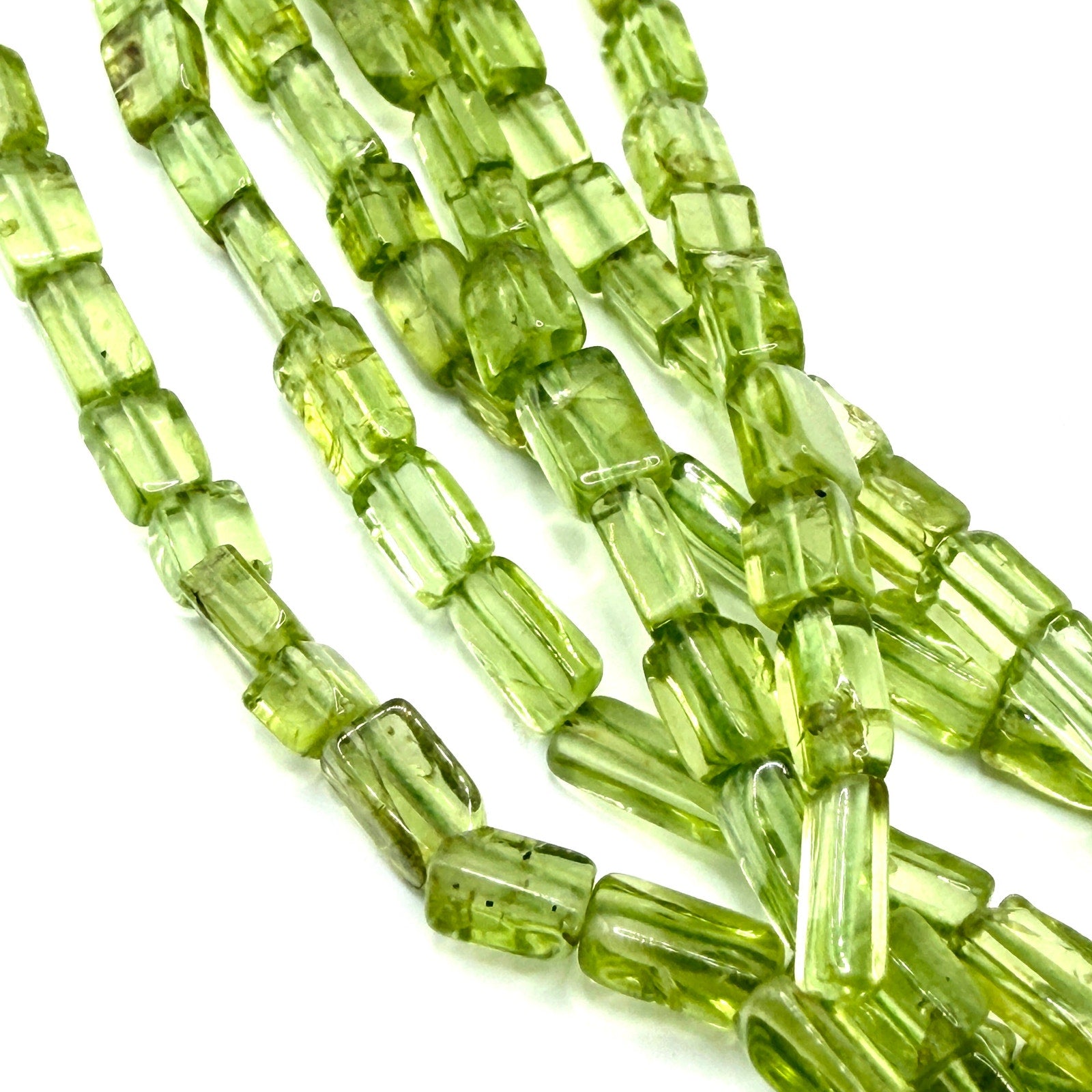 Vintage 90s Sterling Silver Peridot Multi Strand Statement Necklace