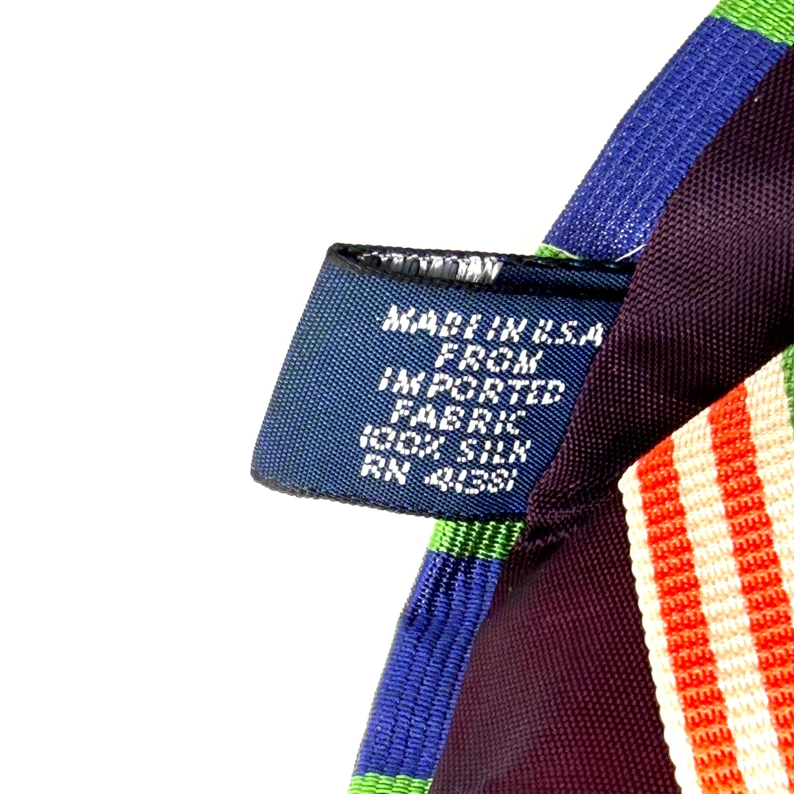 MINT Vintage 90s Polo Ralph Lauren Blue Green 100% Silk Preppy Stripe Necktie