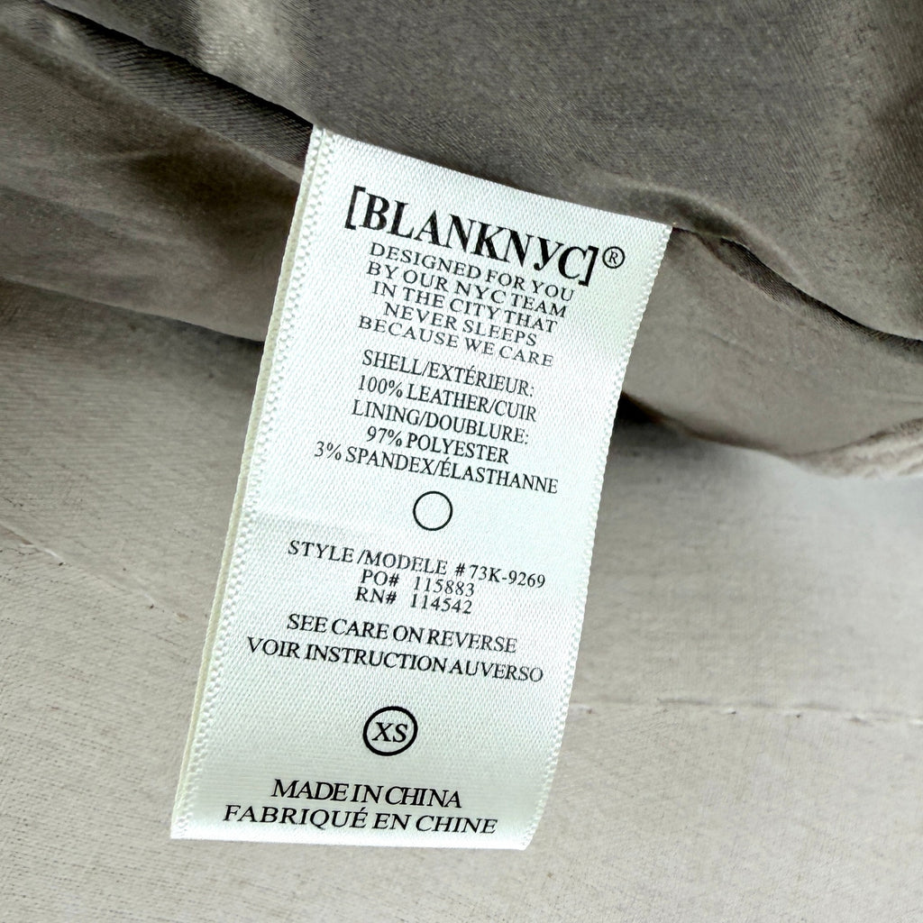 BlankNYC Warm Gray Genuine Suede Leather Moto Jacket