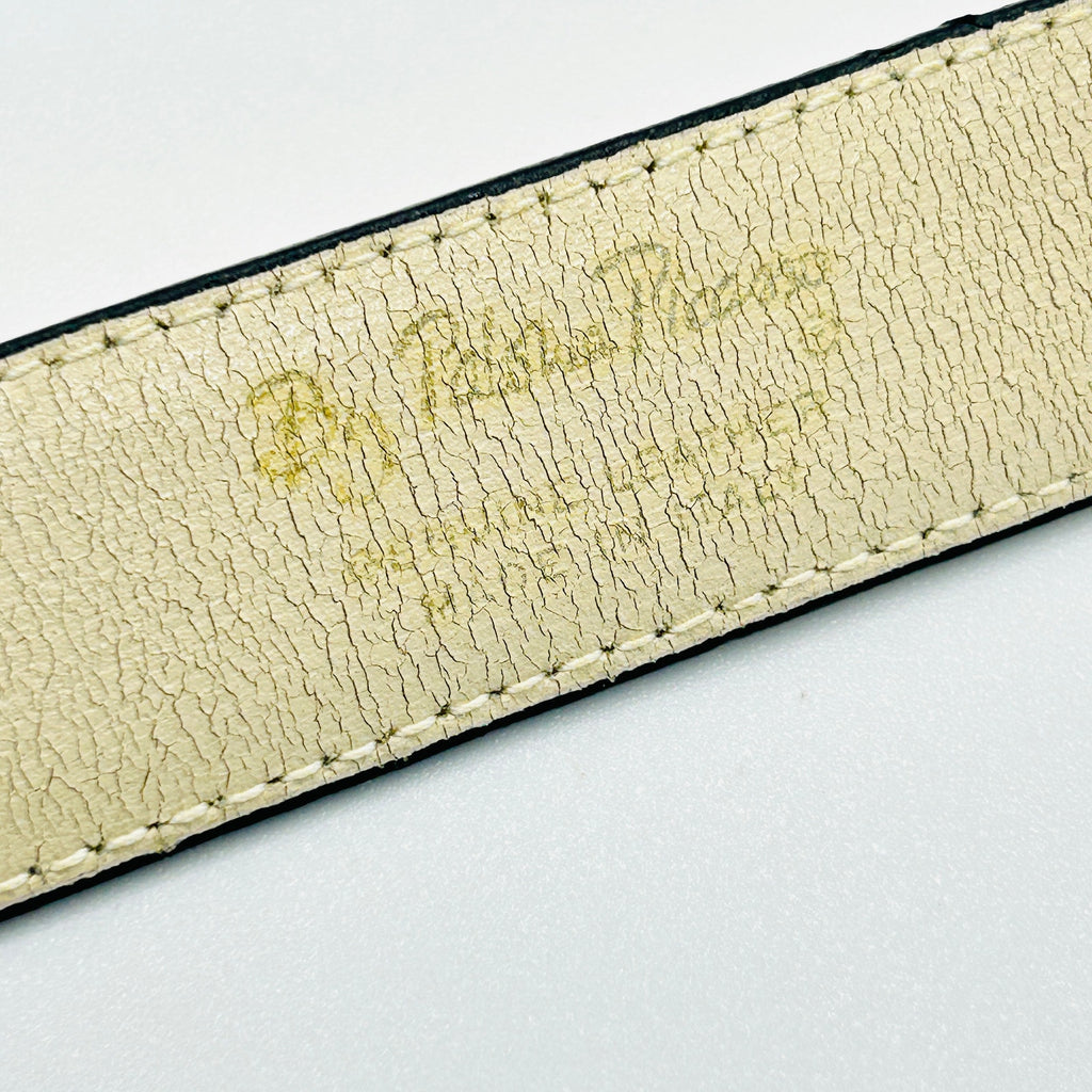 Vintage 80s/90s Paloma Picasso Gold Metallic Leather Chain Detail Belt