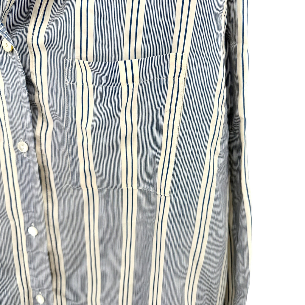 Vintage 90s Louis Féraud 100% Silk Striped Oversized Pajama Top