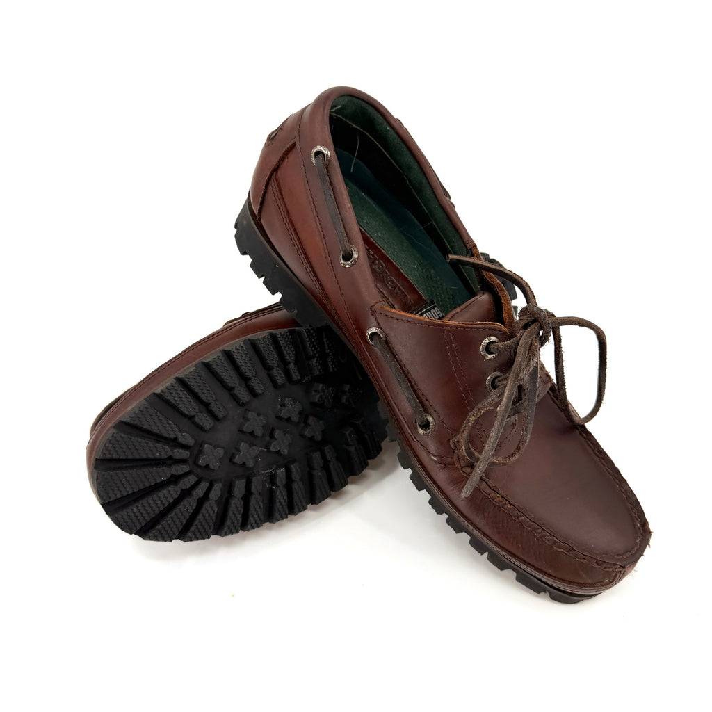 Vintage 90s H.H. Brown Leather GORE-TEX Waterproof Lug Sole Loafers