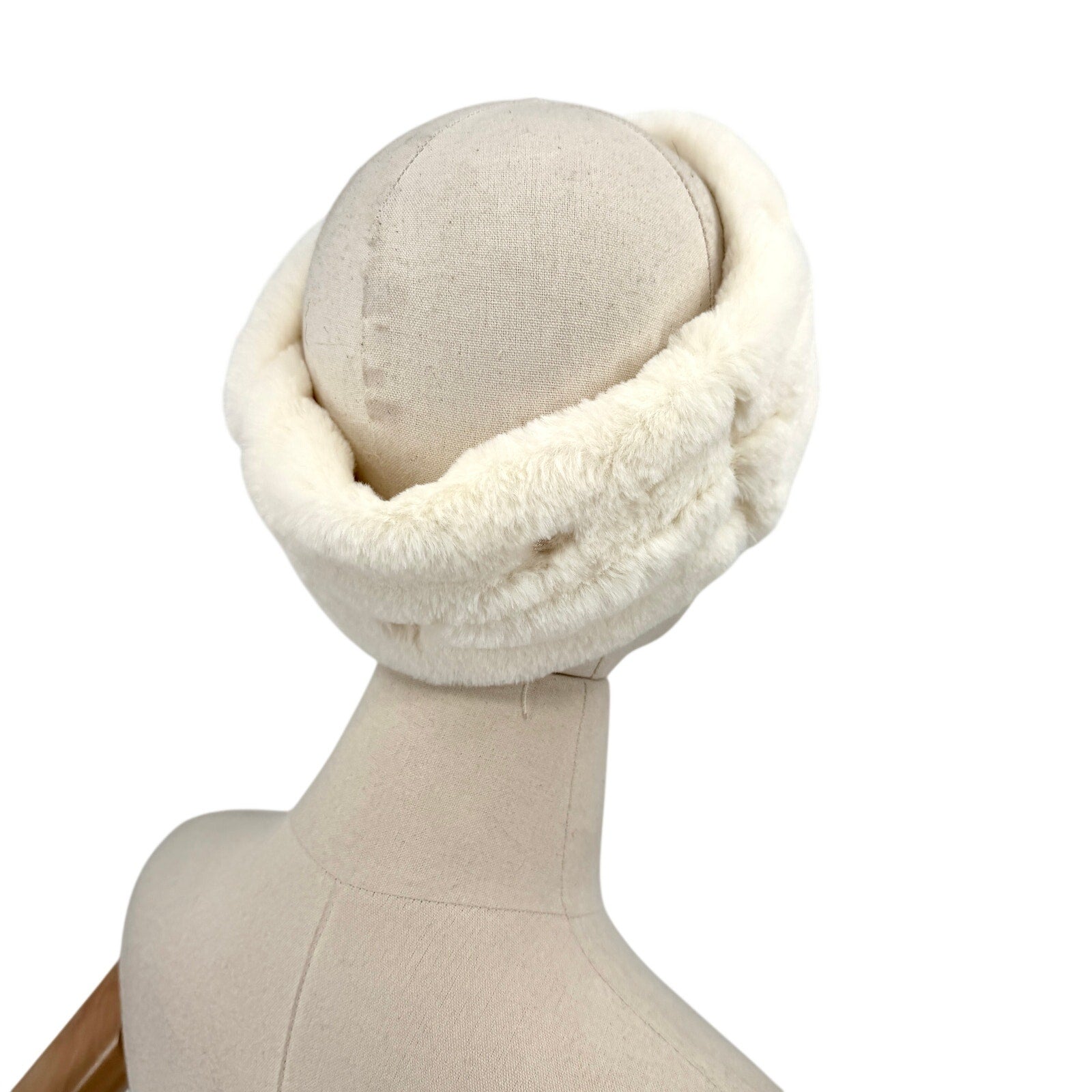 White Ski Chalet Embroidered Textured Headband Ear Warmer
