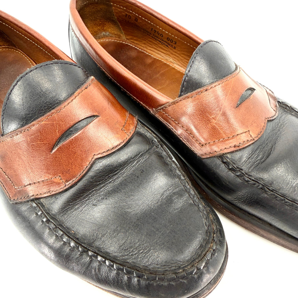 GH Bass Weejuns 75th Anniversary Black Brown Leather Penny Loafers