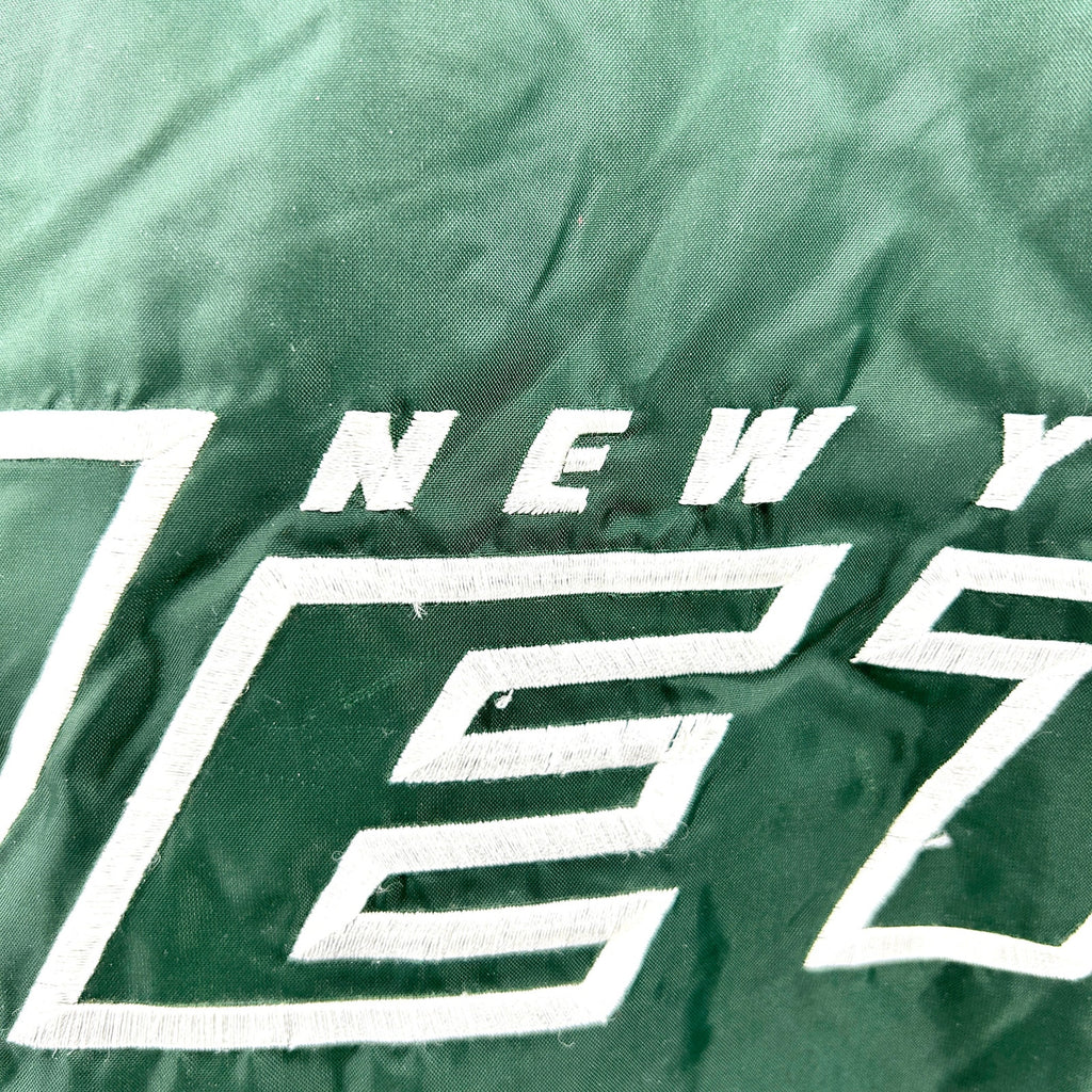 Vintage 90s NFL New York Jets Green Puffer Coat Fleece Lined