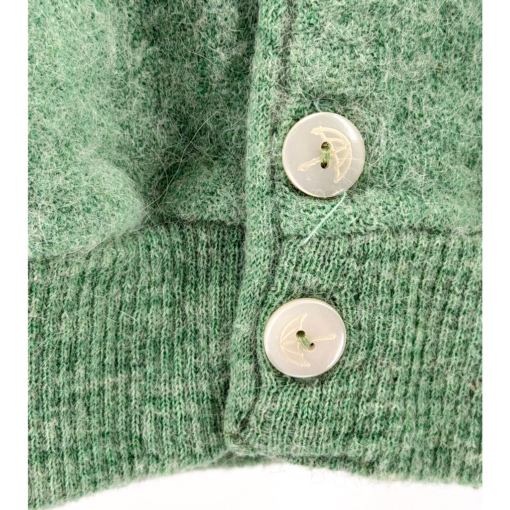 Vintage 60s Arnold Palmer Mint Green Retro Golf Preppy Cardigan Sweater