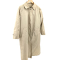 Vintage 80s London Fog Tan Classic Minimalist Fly Front Trench Coat Jacket