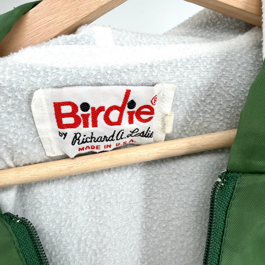 Vintage 80s Birdie by Richard A. Leslie Green Golf Hooded Pullover Jacket