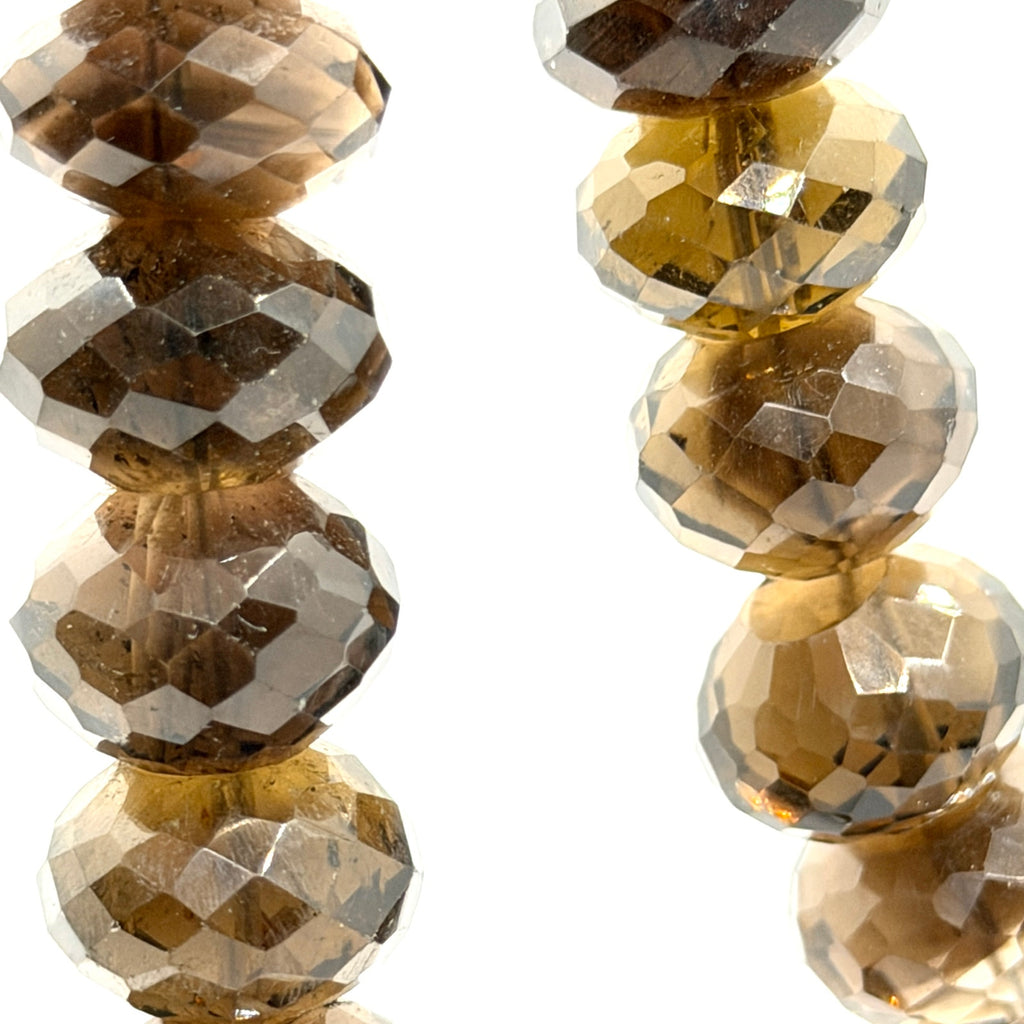 Vintage 90s Faceted Smoky Quartz Massive Statement Necklace