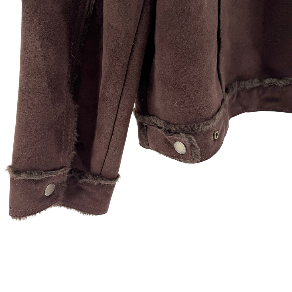 Tommy Hilfiger Chocolate Brown Faux Shearling Trucker Jacket