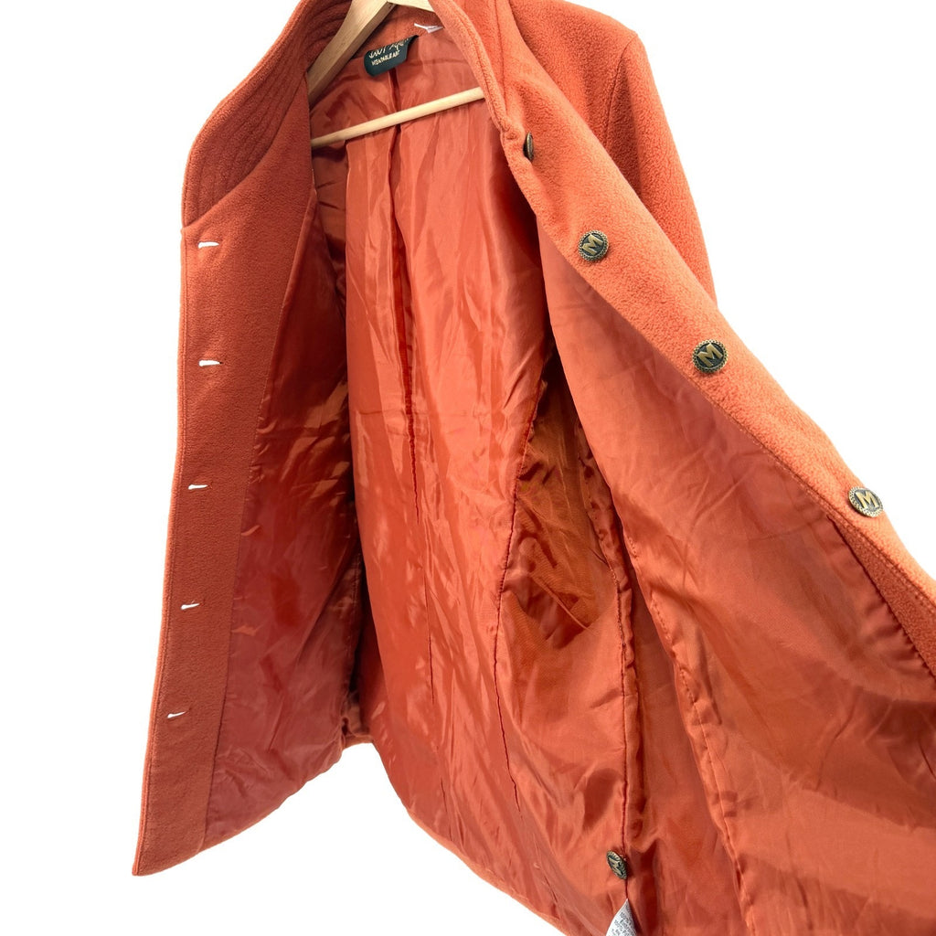 Vintage 90s Bob Mackie Orange Fleece Embroidered Jacket