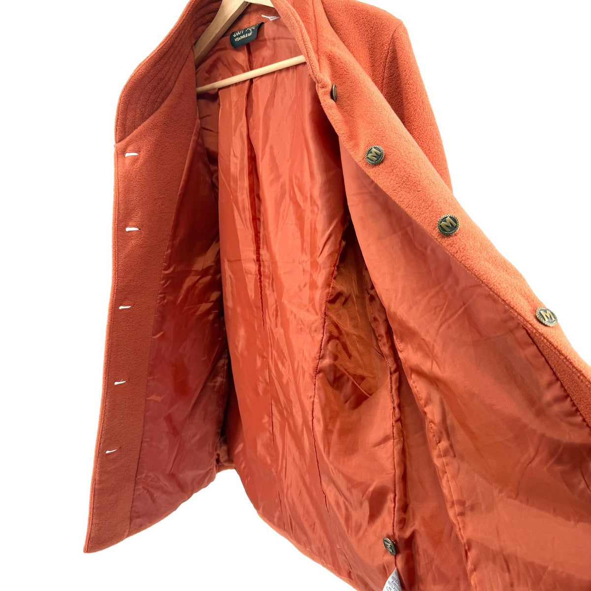 Vintage 90s Bob Mackie Orange Fleece Embroidered Jacket